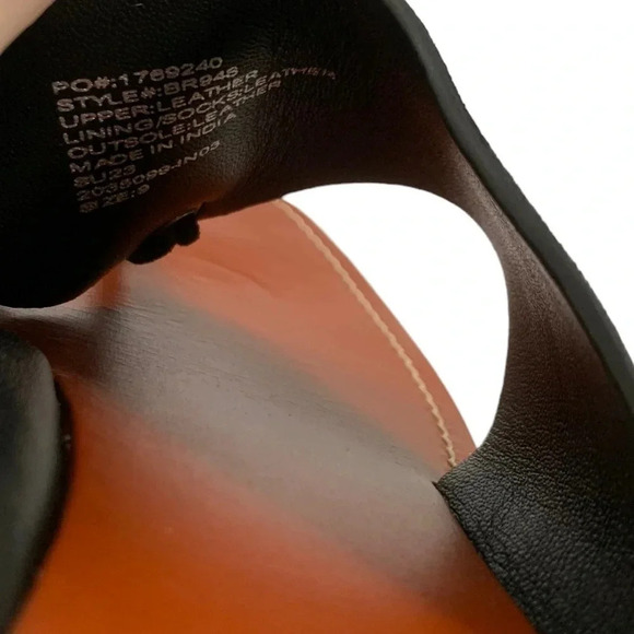 J. Crew Suede Thong Leather Sandals Black Size 9 - Picture 9 of 10